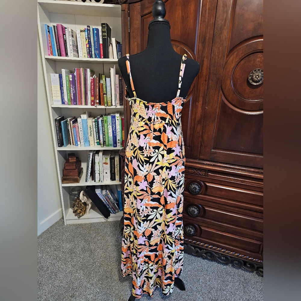 Derek Heart Tropical Maxi Dress L - Picture 3 of 7
